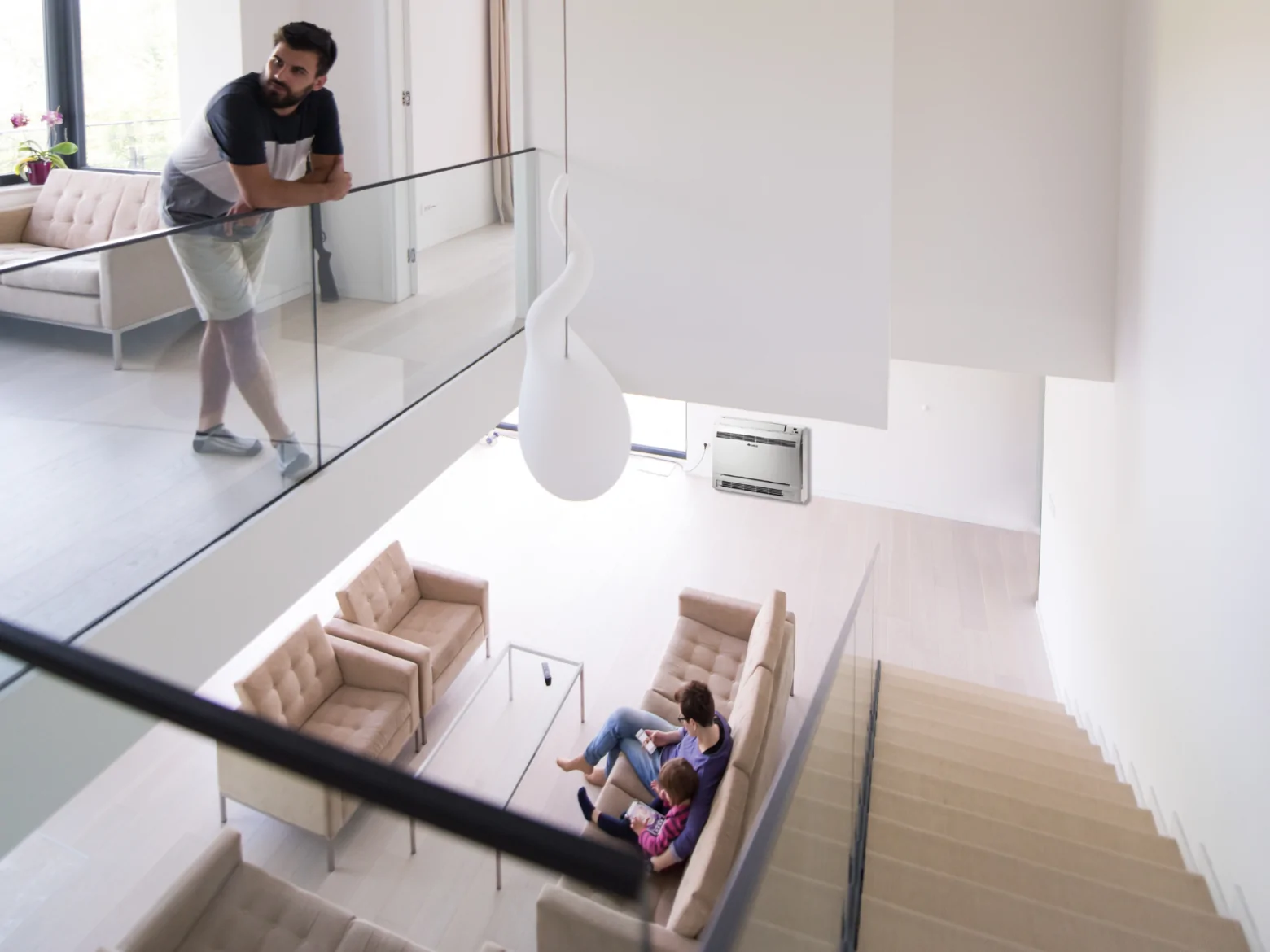 Klimatyzator konsola w przestrzeni komercyjnej